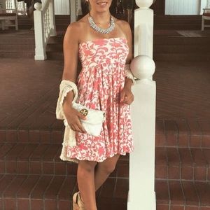 JCREW White and pink paisley dress